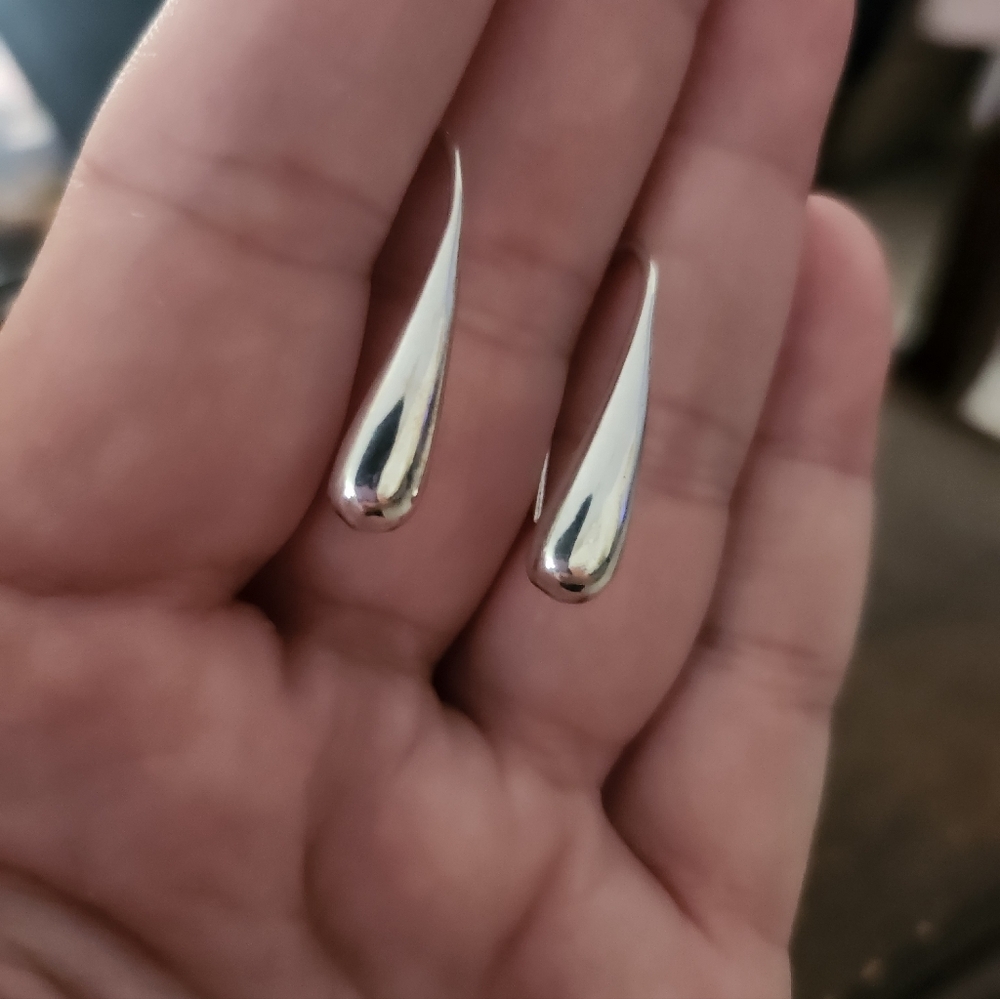 925 Sterling Silver waterdrop hook earrings